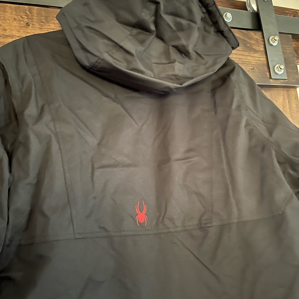 Spyder Men's Black and Red Ski Jacket - Picture 7 of 8
